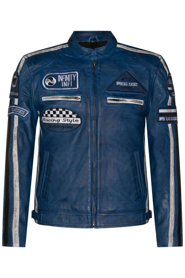 Infinity Leather Mens Racing Leather Biker Jacket-Portland