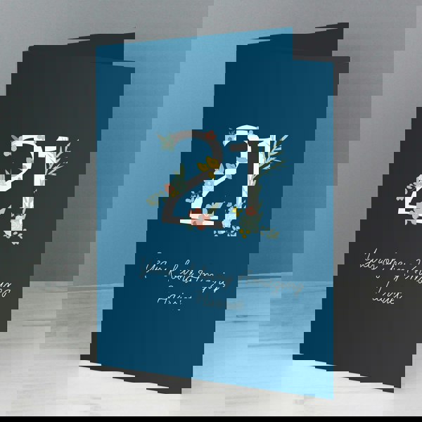 Personalised Memento Company Personalised Floral Age Birthday Card