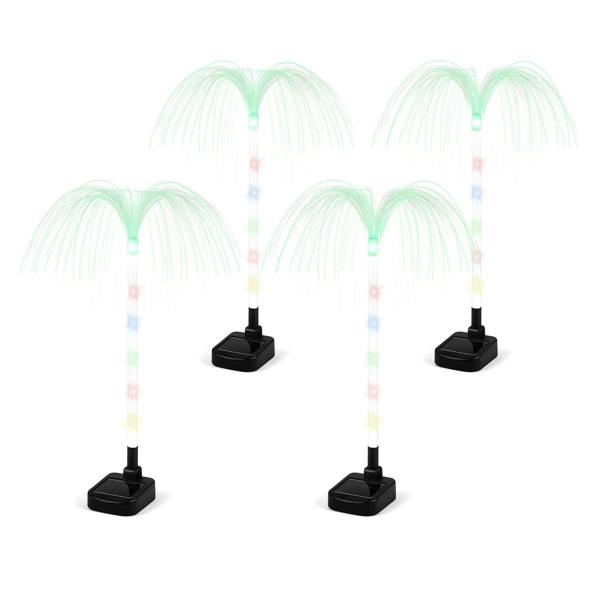 Gardenwize Pack of 4 Solar Jellyfish Stake Lights – Colour Changing LED Garden Lights