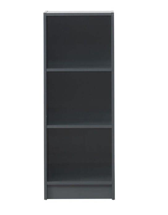 Timber Art Design 3 Tier Medium Narrow Bookcase Shelving Unit Living Room Office Bedroom