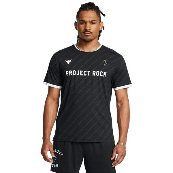 Under Armour Mens Project Rock Rugby T-Shirt - Black - 