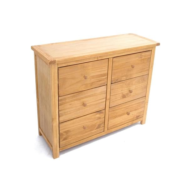 Cabinet Bits Lugo 6 Drawer Chest of Drawers Wood Knob