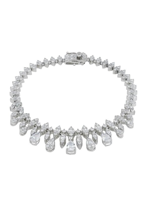 Latelita Duchess Moissanite Tennis Bracelet Silver