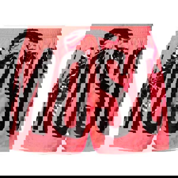 Moschino Mens Logo Polyester Swim Shorts - Bright Pink - 