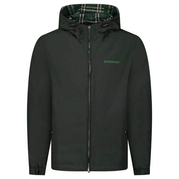 Burberry 'Stanford' Zip-Up Check Reversible Hooded Jacket Black & Check - chancefashionco