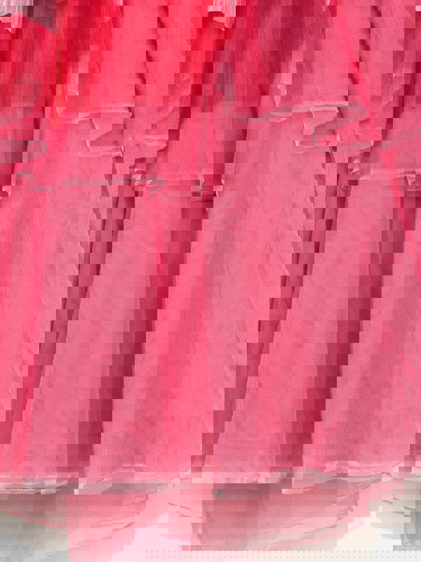 Marchesa Girls Volant Tulle Gown in Pink