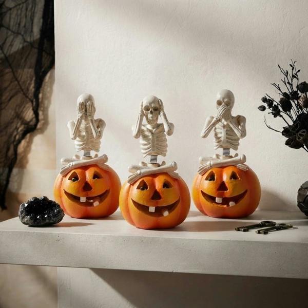 Garden Greatness Quirky Three Wise Skeletons Set