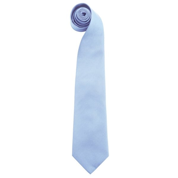 Premier Mens “Colours” Plain Fashion / Business Tie (Pack of 2) - Mid Blue