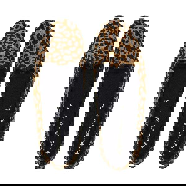 Superga Womens/Ladies 2441 Leopard Print Leather Calf Hair Ballerina Flats - Brown/Black