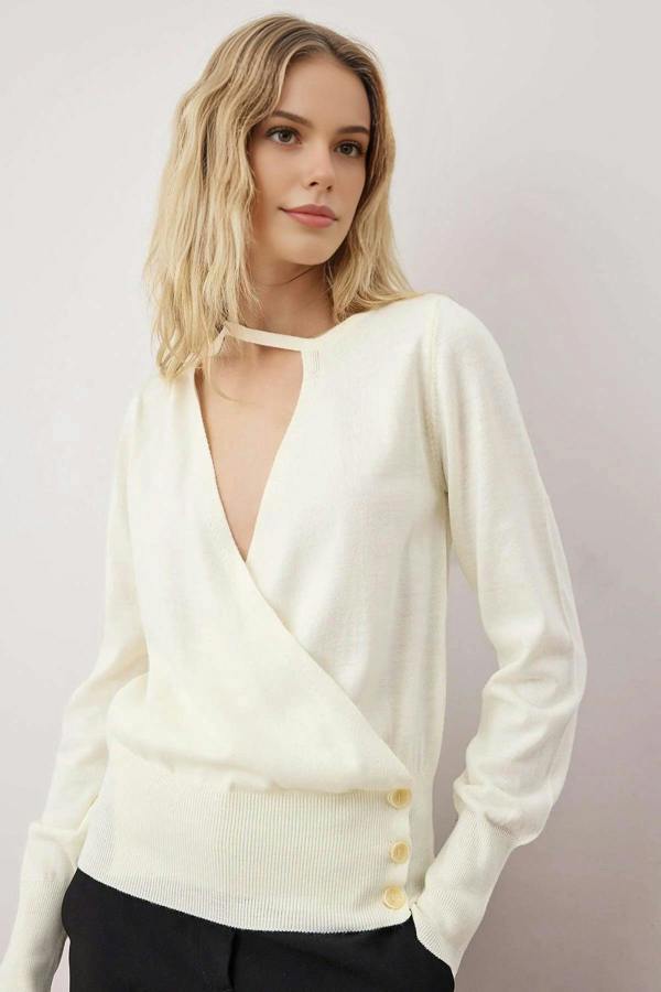 WOVCOR Wrap Knit Sweater
