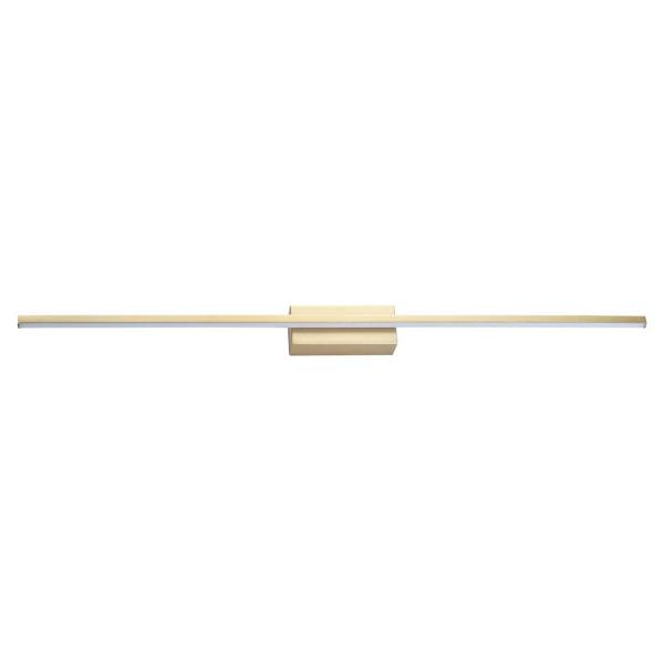 Modern Designer Brushed Gold Metal LED Picture Wall Light Fitting Image 1