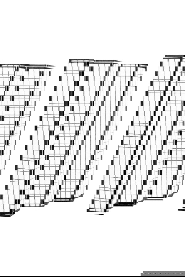 Living and Home 6-Panel Black Solid Wood Folding Room Divider Screen