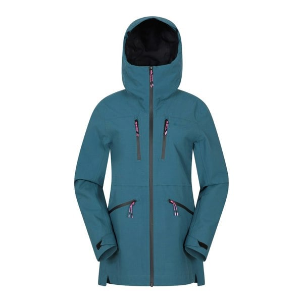 Mountain Warehouse Womens Tempest Waterproof 3 Layer Ski Jacket - Teal