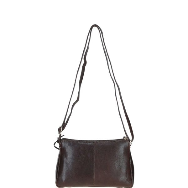 'Rose' Elegant Leather Crossbody Bag with Adjustable Strap: Rose