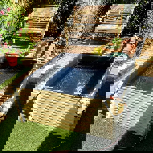 120 Gallon Square Wooden Norlog Pond, 510mm high