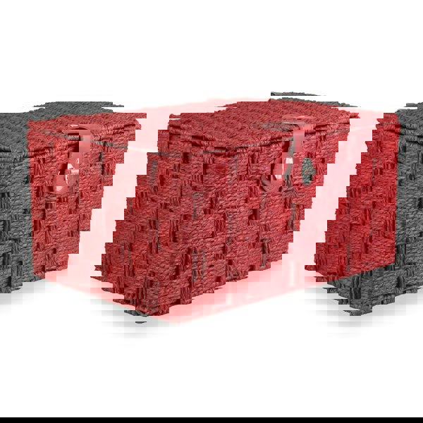 Twisted Red Paper Rope Basket