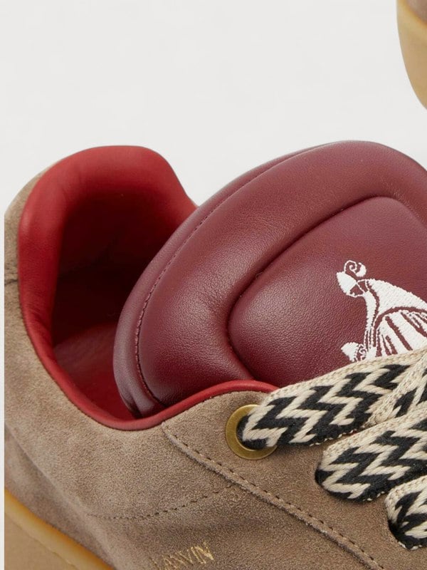 Lanvin X Future Hyper Curb Sneakers Leather Suede Brown