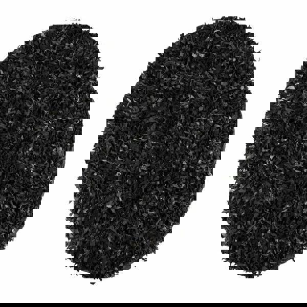 HOMESCAPES Dallas Leather Shaggy Rug