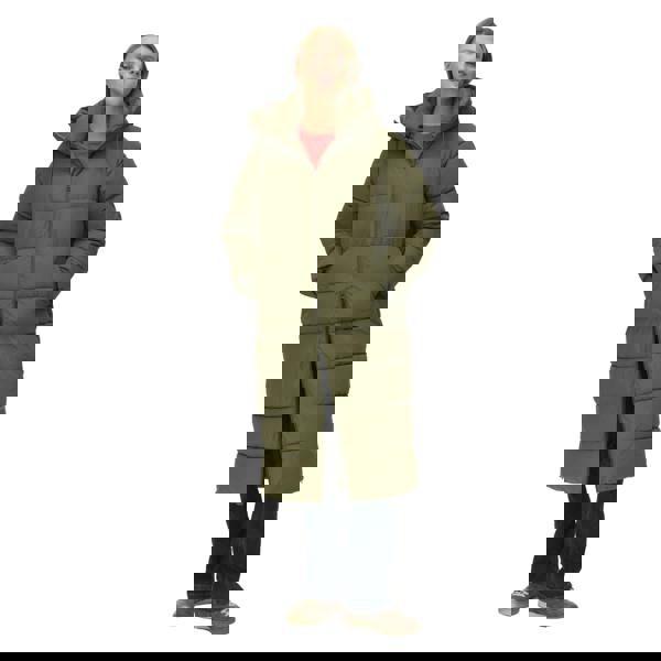 Vero Moda Womens/Ladies Elanor Laurie Long Length Padded Jacket - Green - 