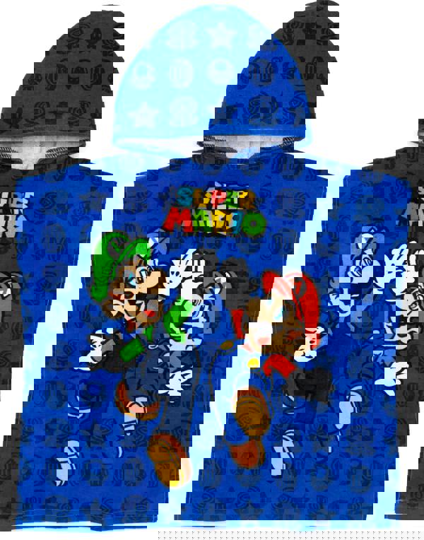 Nintendo Boys Multicoloured Character Placement Print Poncho Towel (One Size)