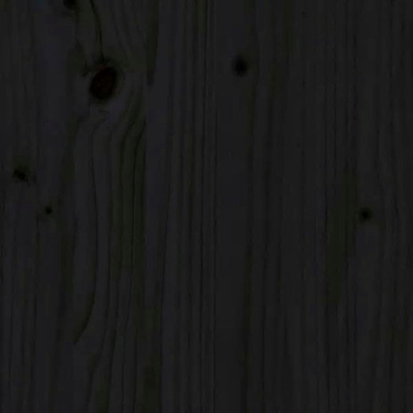 Berkfield Bed Frame Black Solid Wood Pine 100x200 cm