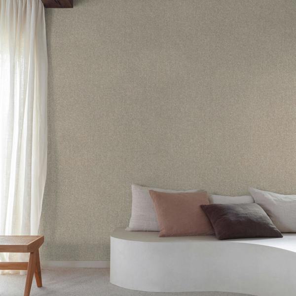 Grandeco Boutique Monroy Semi Plain Effect Luxury Weight Embossed Wallpaper,  Taupe
