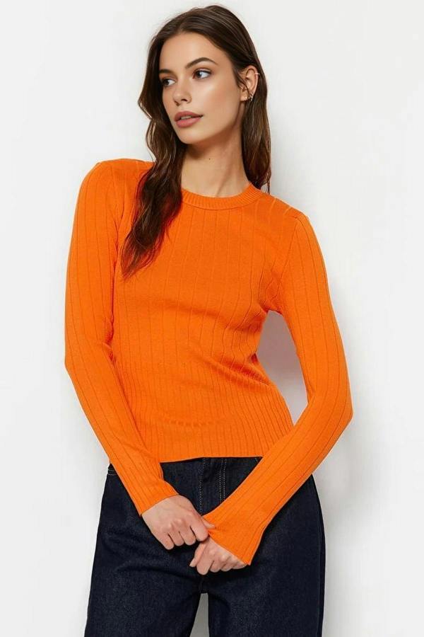 WOVCOR Basic Crew Neck Knit Sweater
