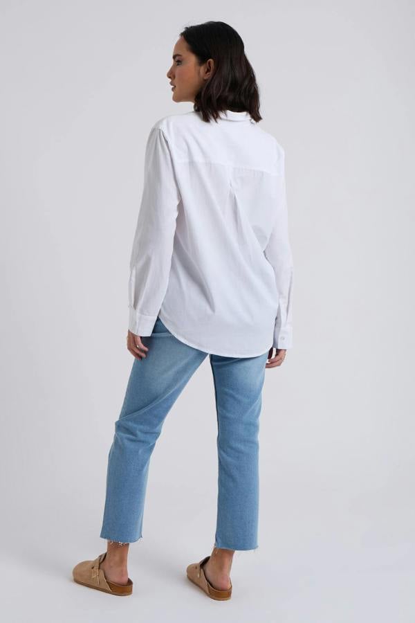 Urban Bliss White Cotton Oversized Shirt