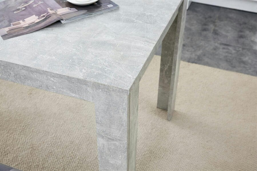 Kosy Koala Modern Stone Grey Effect Dining Table Set With 6 Velvet Chairs Dining Room Furniture Set