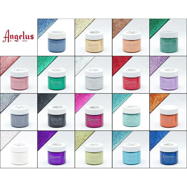 Angelus Glitterlites Paint - Sparkling Glitter Effects for Leather 1oz