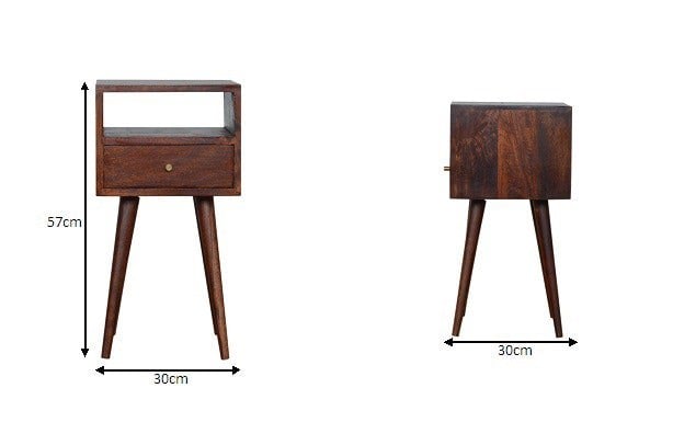 Artisan Furniture Solid Wood Mini Cherry Bedside Table