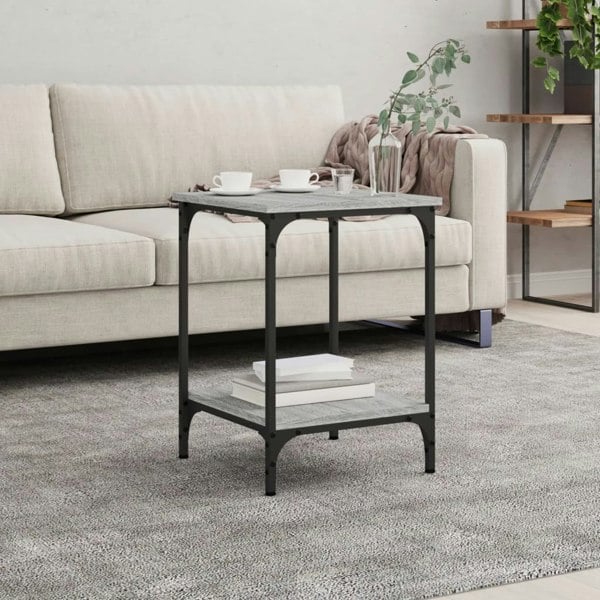 Berkfield Coffee Table Grey Sonoma 40x40x55 cm Engineered Wood