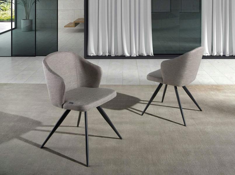 Angel Cerdá Grey Fabric Chair 4057