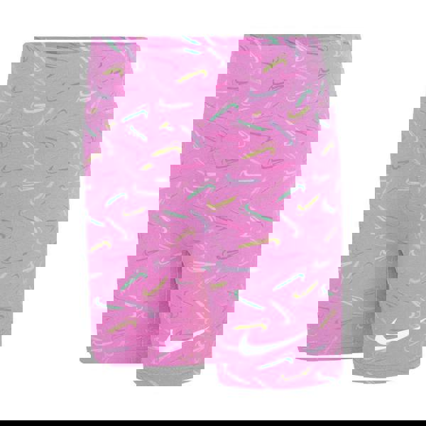 Nike Girls Swoosh Logo Biker Shorts - Pink