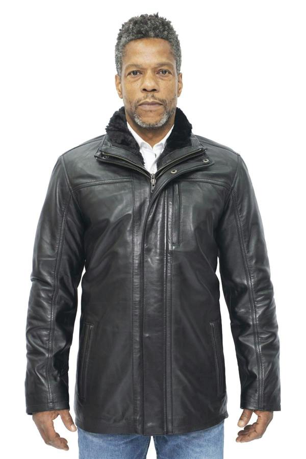 Infinity Leather Mens Leather Mid Length Coat-Hanoi