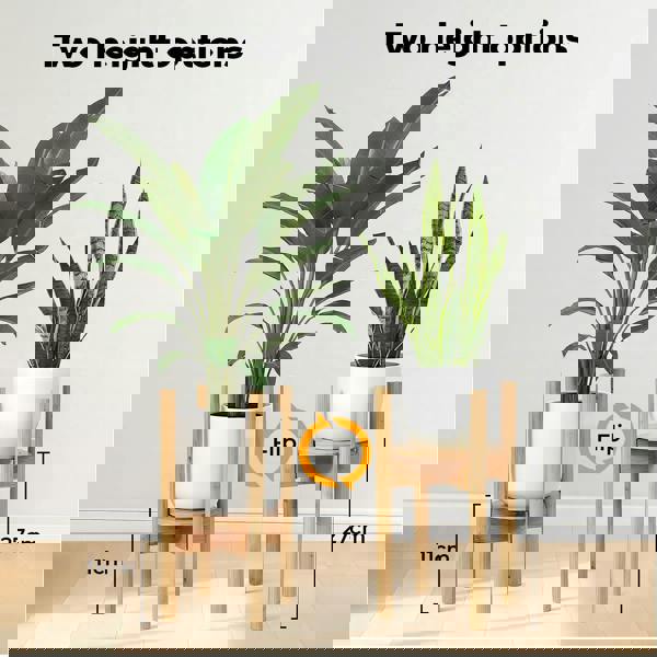 Levede Bamboo Adjustable Plant Stand Indoor Outdoor Modern Display Stand Rack