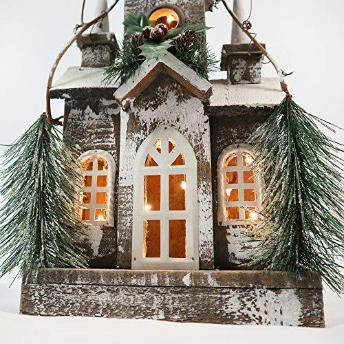 43cm Wooden Christmas House LED Tabletop Decoration with Warm White Lights image 4