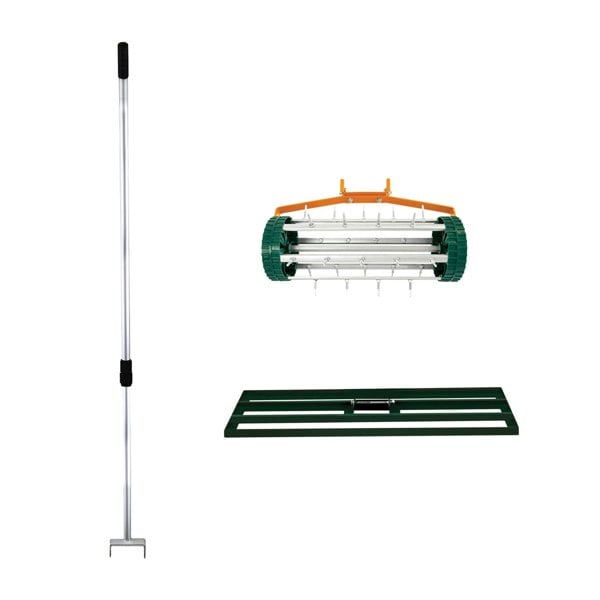 T-mech 100cm Lawn Leveller & Aerator – Green