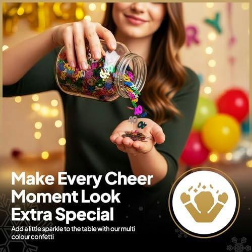 40th Birthday Multicolour Foil Confetti Pack | 1, 2 or 4 Packs for Party Tables image 5