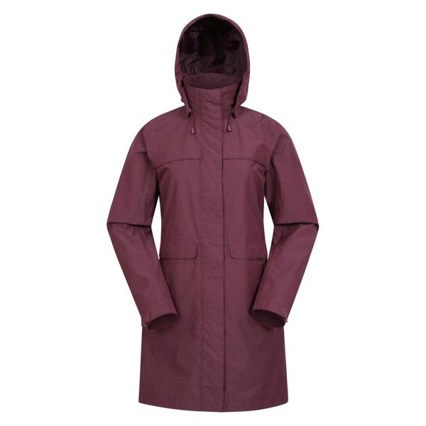 Mountain Warehouse Womens/Ladies Cloudburst Textured Waterproof Jacket - Burgundy - 