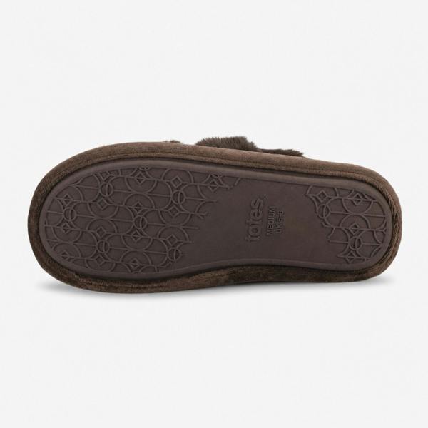 Totes CROSS FUR SLIDER Mules Mules   in  Brown
