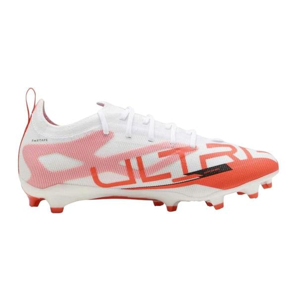 Puma Childrens/Kids Ultra Pro Firm Ground Football Boots - Puma White/Orange - 