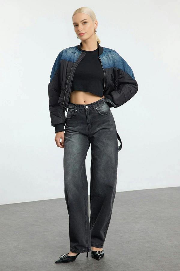 WOVCOR High Waist Carpenter Loose Baggy Jeans