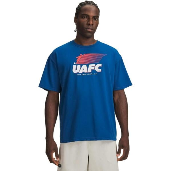 Under Armour Mens Football Club Heavyweight T-Shirt - Blue/White - 
