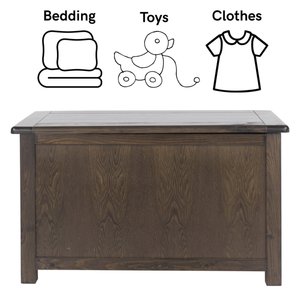 Core Products Boston Bedroom Storage Trunk Chest, Lacquer Finish