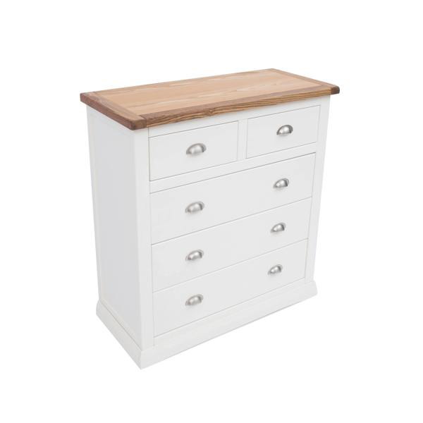 Cabinet Bits Cosenza 5 Drawer Chest of Drawers Chrome Cup Handle