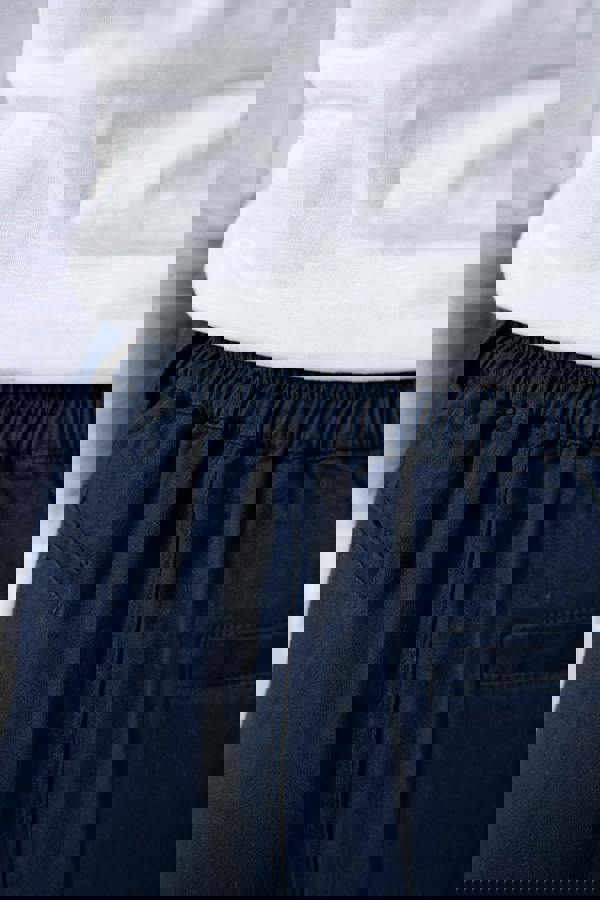 Lily & Me Dockside Stretch Twill Wide Leg Trousers Navy