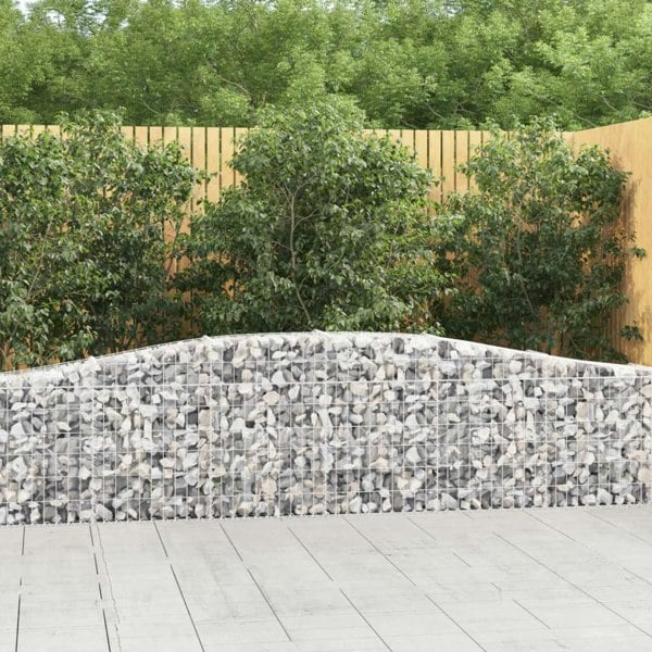 Berkfield Arched Gabion Baskets 9 pcs 400x30x60/80 cm Galvanised Iron
