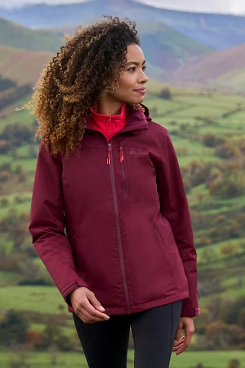 Mountain Warehouse Womens/Ladies Rainforest II Extreme Waterproof Jacket - Burgundy