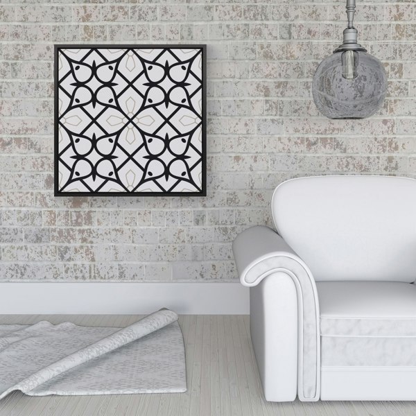 Warren Reed Arabic Style Pattern Framed Canvas